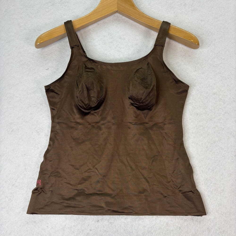 Ruby Ribbon Dark Brown Shaping Cami Tank Top Women 40 Minimalist Shapewear Layer